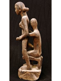 MF375 Skulptur der Sakalava kopulierendes Paar 70 cm ca.1985