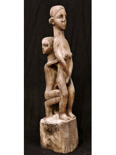 MF375 Skulptur der Sakalava kopulierendes Paar 74 cm ca.1985
