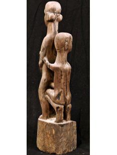 MF375 Skulptur der Sakalava kopulierendes Paar 74 cm ca.1985