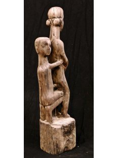 MF375 Skulptur der Sakalava kopulierendes Paar 74 cm ca.1985