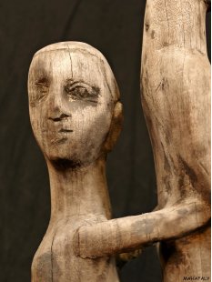 MF375 Skulptur der Sakalava kopulierendes Paar 74 cm ca.1985