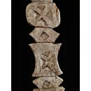 AL217 original AloAlo Grabstele der Mahafaly antik Motorradfahrer 160 cm cm ca. 1950