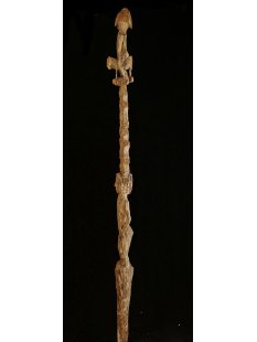 AL225 original AloAlo Grabstele der Sakalava antik nackte Frau und Reiter 215 cm ca. 1960