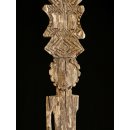 AL225 original AloAlo Grabstele der Sakalava antik nackte Frau und Reiter 215 cm ca. 1960