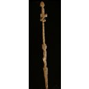 AL225 original AloAlo Grabstele der Sakalava antik nackte Frau und Reiter 215 cm ca. 1960