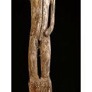 AL225 original AloAlo Grabstele der Sakalava antik nackte Frau und Reiter 215 cm ca. 1960