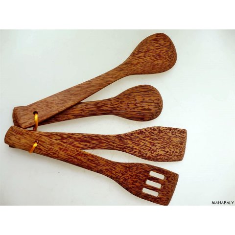 Vietnam Kokosholz K&uuml;chenset 4 Ger&auml;te 25 - 30 cm