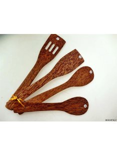 Vietnam Kokosholz K&uuml;chenset 4 Ger&auml;te 25 - 30 cm