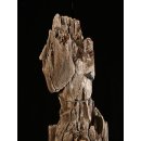 AL228 original AloAlo Totemskulptur der Sakalava Amtsperson mit Dokumententasche 155 cm antik ca. 1900