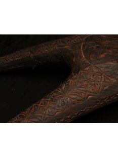 AF02 Zafimaniry Hocker dreibeinig Zebu 1985 100 cm