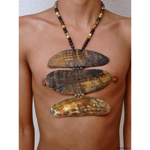 Hornkette Hamulett Rohhorn gecremt  52 cm = Code I