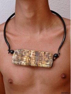 Hornkette Bodybag Rohhorn gecremt 50 cm