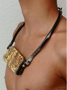 Hornkette Bodybag Rohhorn gecremt 50 cm