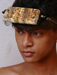 Hornkette Bodybag Rohhorn gecremt 50 cm