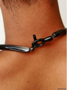 Hornkette Wave Rohhorn gecremt 50 cm = Code I