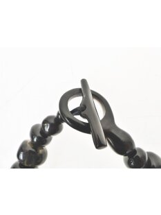 Hornkette Oceanstone schwarz poliert 45 cm = Code I