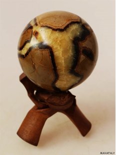 K86 Septarien Kugel Madagaskar 1015 g D 88 mm Rarit&auml;t