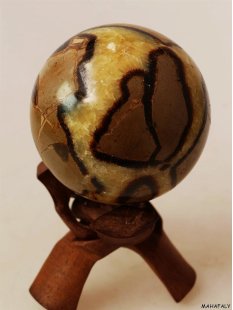 K86 Septarien Kugel Madagaskar 1015 g D 88 mm Rarit&auml;t