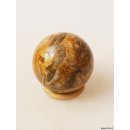 K108  fossiles und versteinertes Holz silifiziert Kugel Madagaskar  570 g D 70 mm