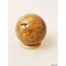K109  fossiles und versteinertes Holz silifiziert Kugel Madagaskar  575 g D 70 mm
