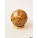 K109  fossiles und versteinertes Holz silifiziert Kugel Madagaskar  575 g D 70 mm