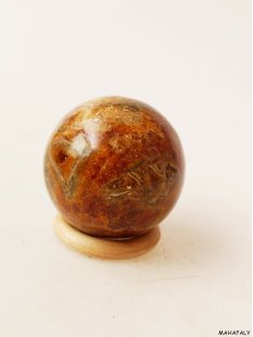 K112  fossiles und versteinertes Holz silifiziert Kugel...