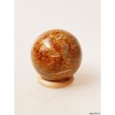 K116  fossiles und versteinertes Holz silifiziert Kugel Madagaskar  560 g D 70 mm