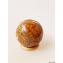 K116  fossiles und versteinertes Holz silifiziert Kugel Madagaskar  560 g D 70 mm