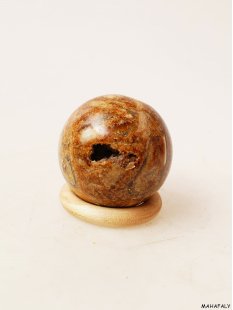 K120  fossiles und versteinertes Holz silifiziert Kugel Madagaskar  470 g D 68 mm