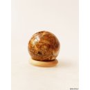 K120  fossiles und versteinertes Holz silifiziert Kugel Madagaskar  470 g D 68 mm