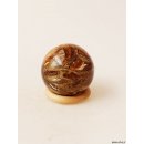 K124  fossiles und versteinertes Holz silifiziert Kugel Madagaskar  320 g D 60 mm