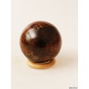 K127  fossiles und versteinertes Holz silifiziert Kugel Madagaskar  560 g D 72 mm