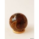 K127  fossiles und versteinertes Holz silifiziert Kugel Madagaskar  560 g D 72 mm