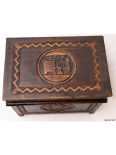 Truhe der Hova Madagaskar rechteckig 40 x 27 x 30 cm