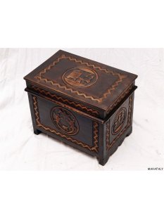 Truhe der Hova Madagaskar rechteckig 40 x 27 x 30 cm