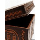 Truhe der Hova Madagaskar rechteckig 40 x 27 x 30 cm