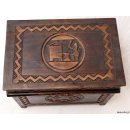 Truhe der Hova Madagaskar rechteckig 40 x 27 x 30 cm