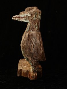 MF414 AloAlo Kopfskulptur der Sakalava Vogelpaar 28 cm 1960