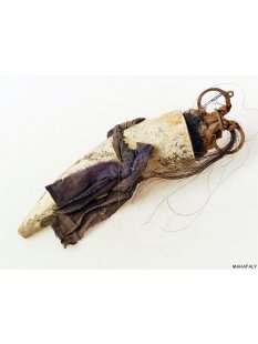 Zauberhorn Mohara ody Nr.17 Amulett und Fetisch der Sakalava 22 cm ca. 1950