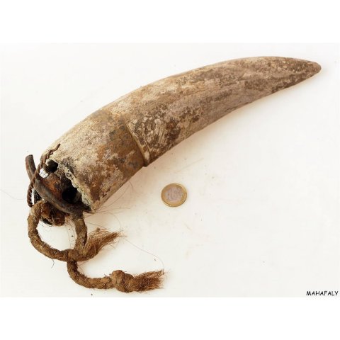 Zauberhorn Mohara ody Nr.18 Amulett und Fetisch der Sakalava 30 cm ca. 1950