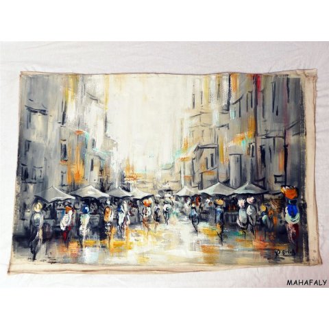 &Ouml;lgem&auml;lde Nr.01 von Eric 90 x 60 cm Markt Analakely