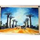 &Ouml;lgem&auml;lde Nr.11 von Eric 90 x 60 cm Baobab Allee im Mondschein