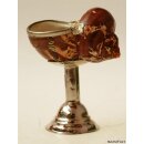 Pokal Nr.2 einer Turbanschnecke mit Silberblech 8 cm = Code K
