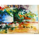 &Ouml;lgem&auml;lde Nr.17 von Eric 45 x 30 Blumenmarkt im Hochland