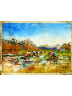 &Ouml;lgem&auml;lde Nr.19 von Eric 45 x 30 Frauen im...