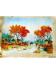 &Ouml;lgem&auml;lde Nr.21 von Eric 45 x 30 Rickschas im...