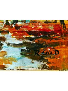 &Ouml;lgem&auml;lde Nr.21 von Eric 45 x 30 Rickschas im Schlamm