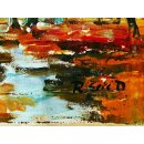 &Ouml;lgem&auml;lde Nr.21 von Eric 45 x 30 Rickschas im Schlamm