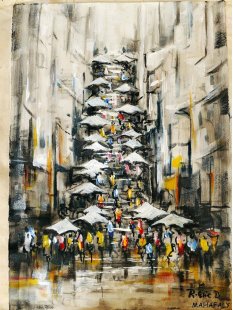 &Ouml;lgem&auml;lde Nr.22 von Eric 45 x 30 Treppe am...