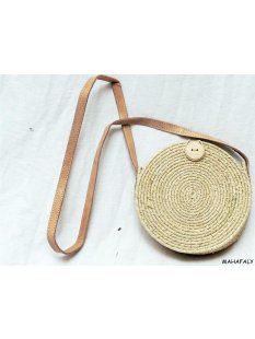 Raffia Bast Raphia Umh&auml;ngetasche Disc natur 20 / 30...